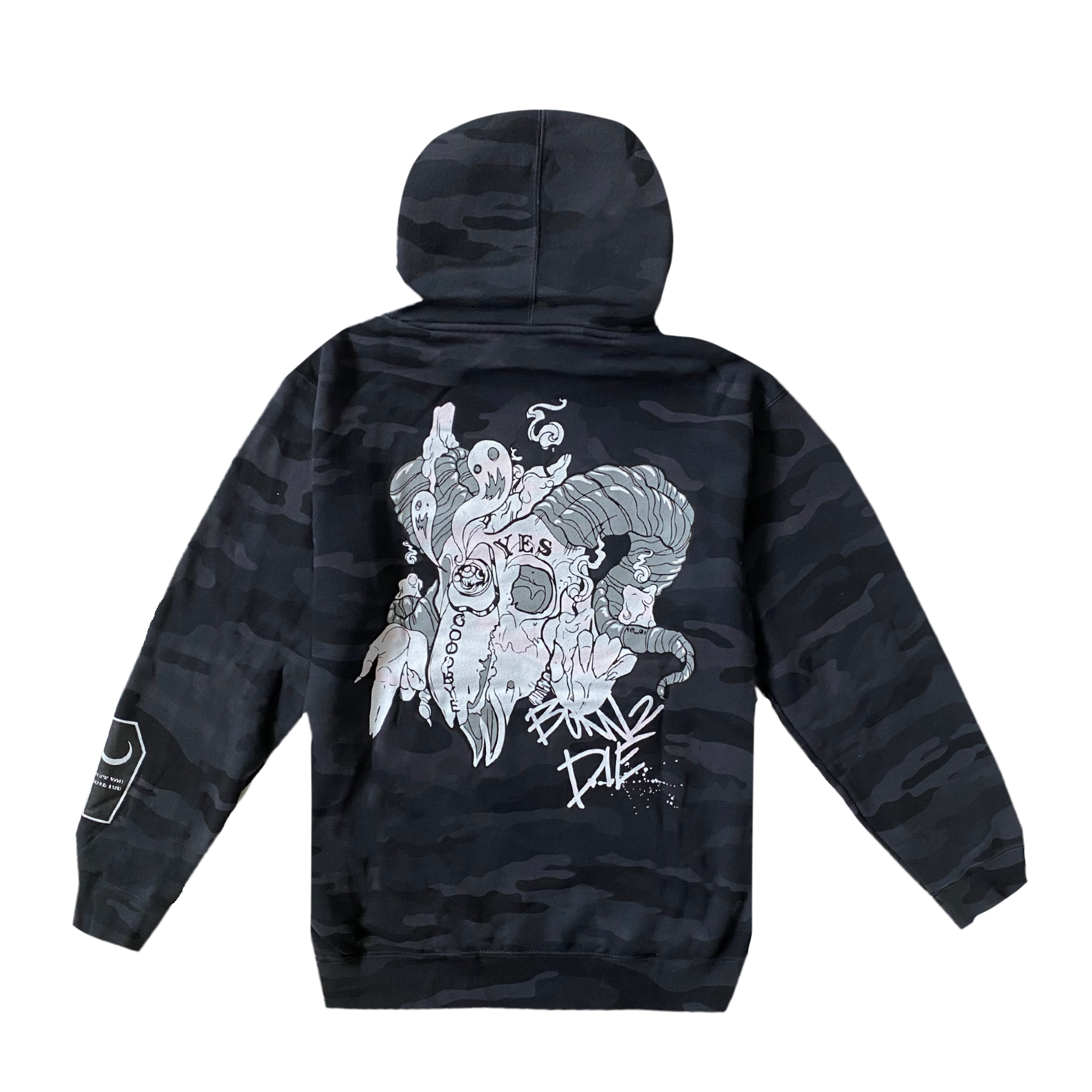 GHASTLY - BORN 2 DIE - BLACK CAMO HOODIE